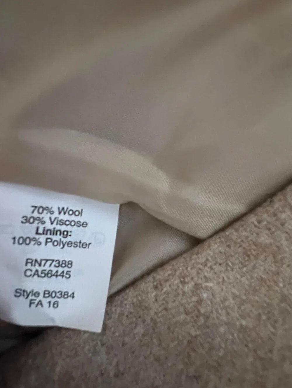 J.Crew Pencil Skirt Beige Wool Blend Size 4P